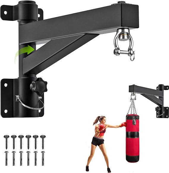 BeneLabel Punch Bag Bracket Adjustable Boxing Wall Mount Holder