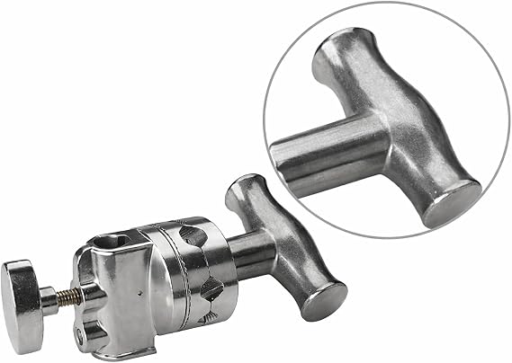 Kupo 2.5" Grip Head with Over Sized Ergonomic Handle, Precision Locking Teeth, Durable Metal Construction, and Smooth Control for Professional Grip Arm Positioning - Black (Silver)