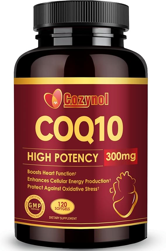 CoQ10 300mg Softgels with PQQ & Omega 3, 120 Count