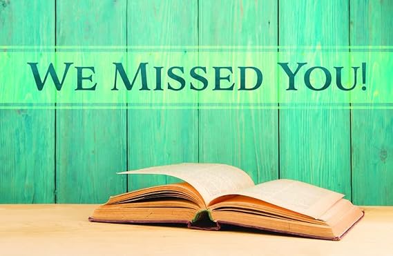 Packaged Postcards - Christian Missed You Post Cards - We missed you! - KJV Scripture - Package of 25 3.5" x 5.5"