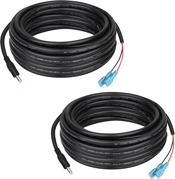 KSK 10 FT Trail Camera Power Cord (2 Pack), 4.0x1.7mm DC External Power Cable,Compatible with Tactacam Reveal, X, XB, SK,Wise Eye,Spartan Gocam, etc