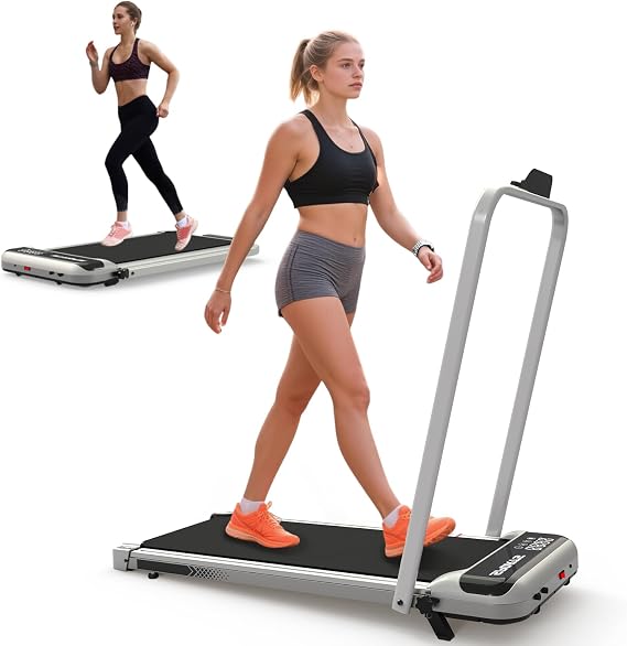 3 in 1 Foldable Under Desk Treadmill with Incline, 2.5HP Walking Pad for Home Office, Compact Treadmill with Handle Bar, Remote Control & LED Display