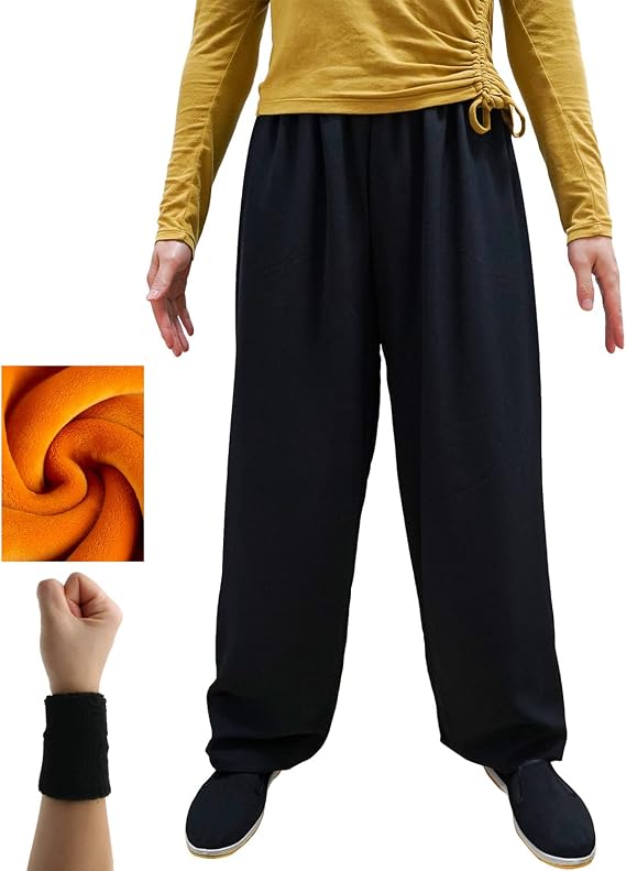 Winter Warm Taichi Lantern Pants Training Pants Fleece Lined Thick Practice Uniforms Martial Arts Clothing Bottoms
