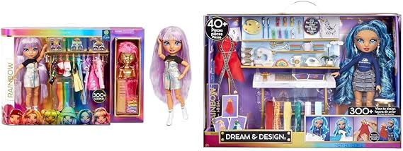 Rainbow High Fashion Studio - Exclusive Doll With Clothing, Accessories & 2 Sparkly Wigs - Dream & Design Studio Playset