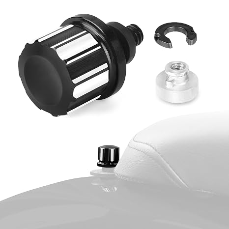 1/4"-20 Thread Stainless Steel Rear Fender Seat Bolt Screw with Nut Base Fit for Harley Touring Softail Dyna Sportster Road King Electra Street Glide 1996-2025 (Black2)