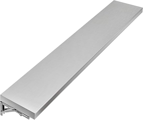 Happybuy Concession Shelf 70.8L x 11.4W Inch with Stainless Steel Frame and Surface Board for Food Trailer Serving Window