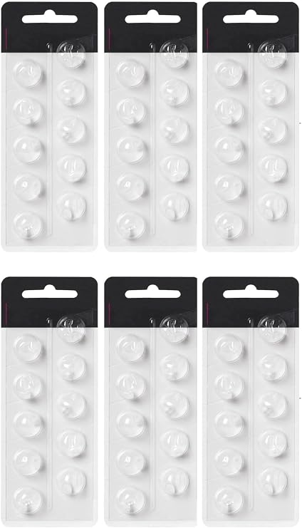 Open Domes Double Vent Hearing Aid for Oticon Replacements, 6mm Oticon Minifit Double Vent Bass Domes (6 Pack)