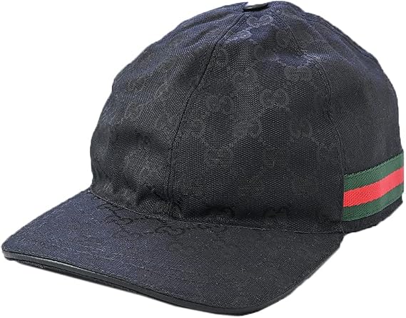 Gucci 200035 KQWBG 1060 Baseball Cap Hat Original GG Canvas Unisex GG Pattern Black L: 23.2 inches 59 cm