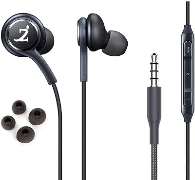 PRO Stereo Headphones Works for Samsung SM-A716V with Hands-Free Built-in Microphone Buttons  Crisp Digital Titanium Clear Audio! 3.5mm, 18 inch