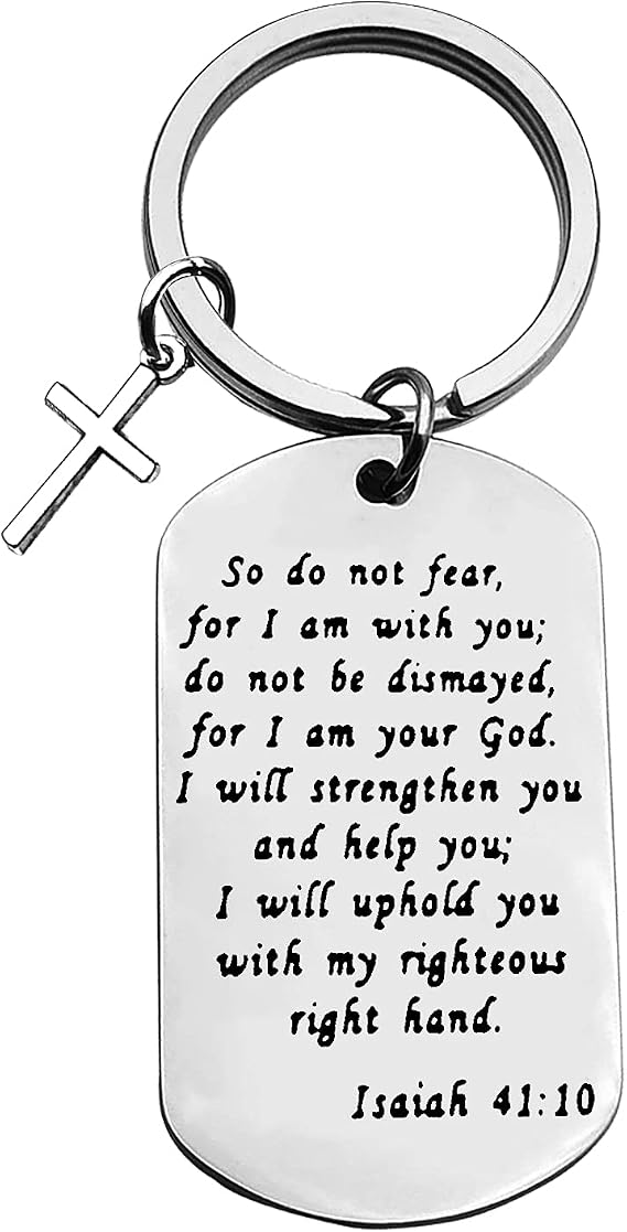 Xiahuyu Christian Keychain - Bible Verse Baptism & Communion Gift - Inspirational Religious Gifts for Women & Men