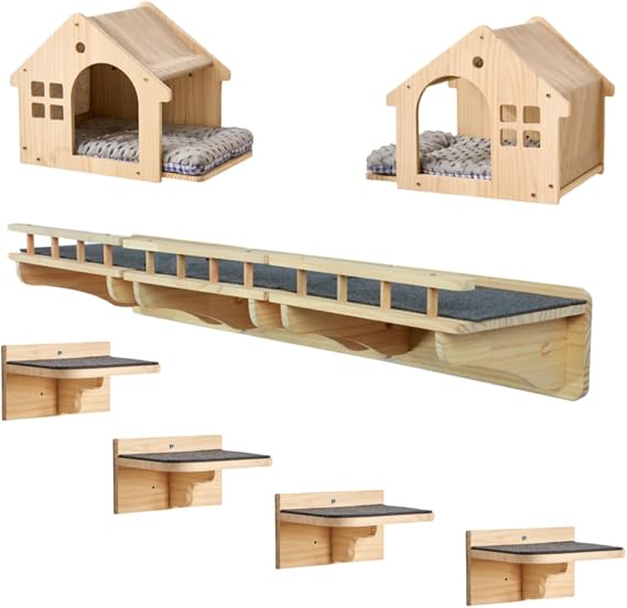 SHENGOCASE Wall Mounted Cat Furniture Set