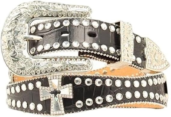 Blazin Roxx Western Belt Womens Scallop Crystals Espresso N3514602