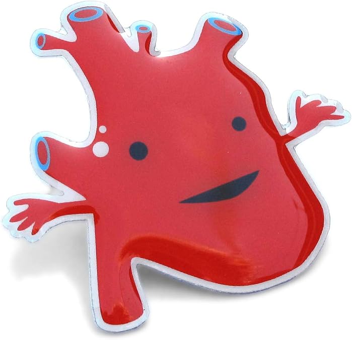 I Heart Guts Heart Lapel Pin Feel the Beat! Heart Surgery Recovery Gift, Cardiac Awareness, Medical Staff Appreciation, Emotional Support Token