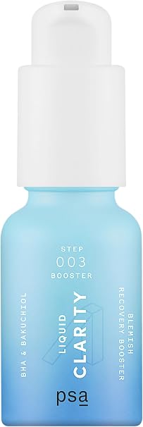 PSA LIQUID CLARITY BHA & Bakuchiol Blemish Recovery Booster: Pore-Refining Serum Booster with 2% BHA, 1% Bakuchiol, 2% Zinc PCA, and Licorice Root Extract. 15 ml/ 0.5 oz