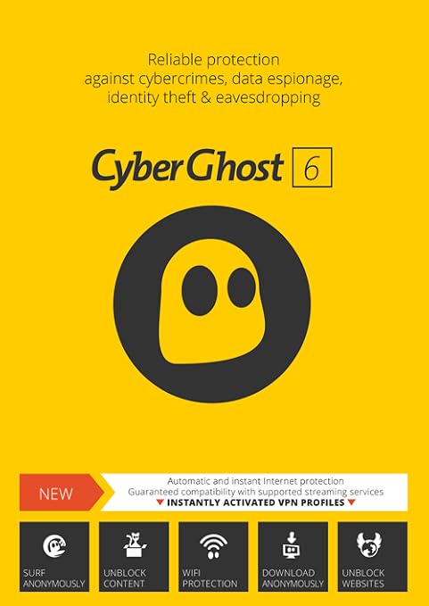 CyberGhost VPN Premium Plus - 5 PCs - 1 Year [Download]