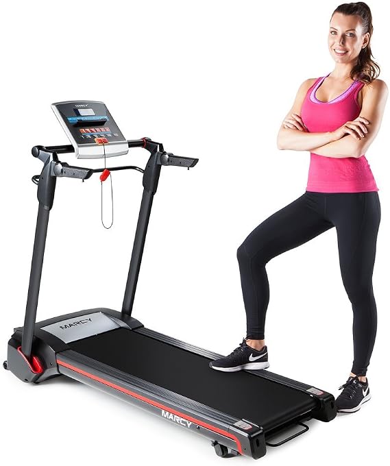 Marcy Easy Folding Motorized Treadmill/Pre Assembled Electric Running Machine JX-651BW black 30.00 x 66.00 x 126.00"