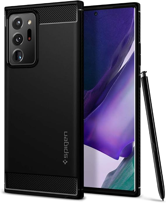 Spigen Rugged Armor Designed for Samsung Galaxy Note 20 Ultra 5G Case (2020) - Matte Black | Rugged Armor