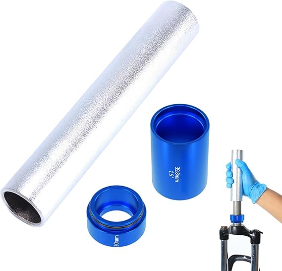3PCS Bike Front Fork Crown Race Setting Tool, Bicycle Fork Nut Setting Installer, Aluminum Alloy Bicycles Repairing Front Forks Setter Driver Kit for 28.6mm 1.5in 1.25in Bicycle Fronts Forks
