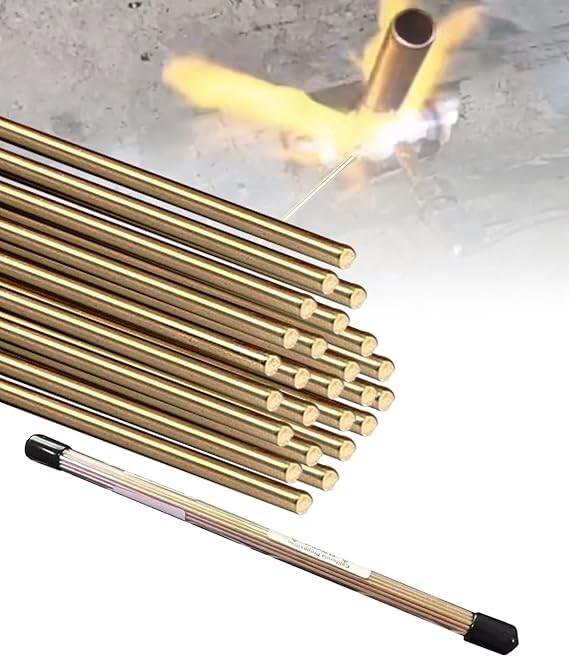 Brazing Rods, 25 Rods Brass Brazing Rod, Brass Solder 1/16" X 9.84"