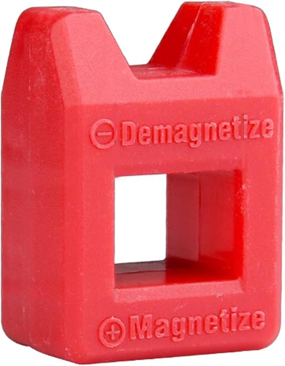 1Pc Red Lightweight Magnetizer Demagnetizer For Screwdriver Bits Tips Screw Driver Practical Pick Up Universal Magnetizer and Demagnetizing For Bits and Screws,Small in Size
