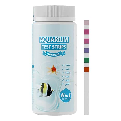 Aquarium Water Test Kit | Hot Tub Test Strips for Aquarium,6-in-1 Water Quality Tester Testing Paper for Commercial Home Saltwater Beginners Monitoring Daily Hot Tub Travel Pool