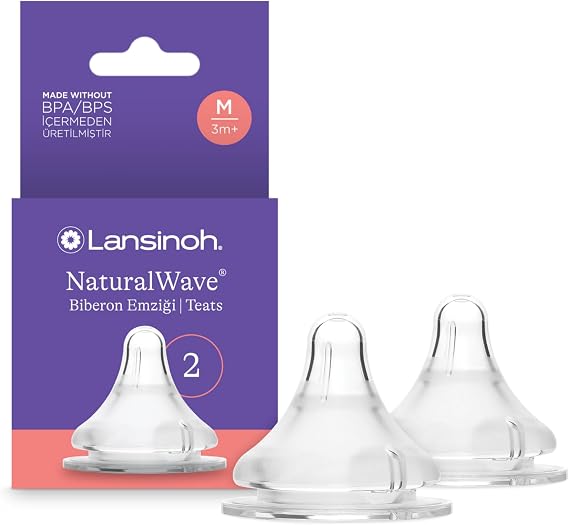 Lansinoh Natural Wave Baby Bottle Pacifier Medium Flow