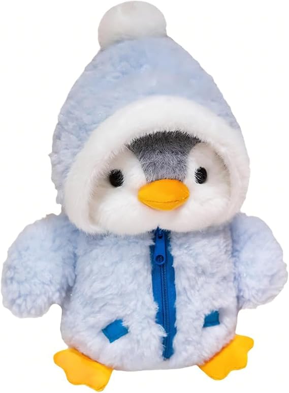 Penguin Teddy, Blue Plush Penguin Toy 25cm, Stuffed Animal with Soft PP Cotton Filling, Cute Plushie for Kids, Perfect Stuffed Toy for Play & Decoration, Adorable Plush Doll for Toddle