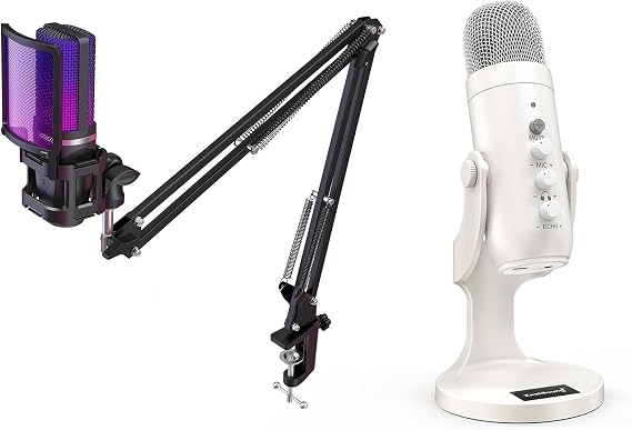 ZealSound Gaming USB Microphone a68s-us and k66w-us Bundle