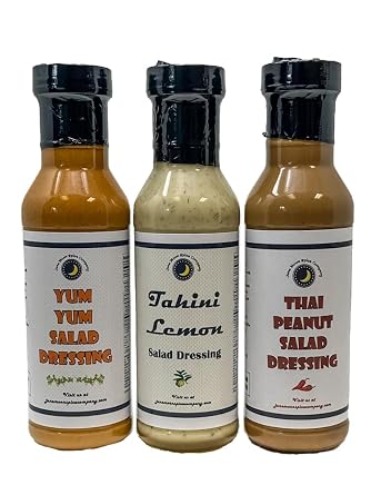 June Moon Spice Company | Salad Dressing | Variety 3 Pack | Tahini Lemon | Yum Yum | 36.0 fl oz | Crafted in Small Batches