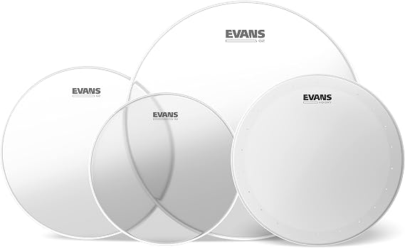 Evans Drum Heads - G2 Clear Rock Pack (10", 12", 16") with 14" HD Dry Snare Batter