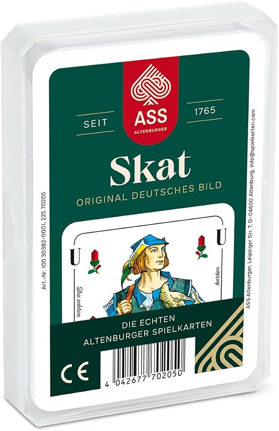 ASS Altenburger 70205 - Kartenspiel Skat mit deutschen Bildmotiven