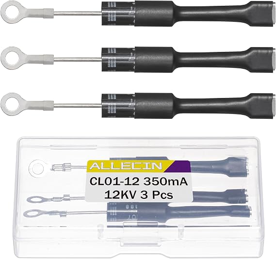 CL01-12 Microwave Diode 0.35A 12KV High Voltage Oven Rectifier Diodes 0.35 Amp 12 Kilovolt Repair Part Compatible for T3512 3512 HVM12 512H WB27X10930 DE91-70063D LG 6851W1A002E(Pack of 3Pcs)