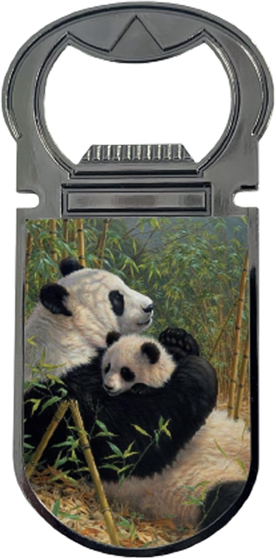 3D LiveLife Bottle Openers - A New Dynasty from Deluxebase. Panda Magnetic Drink Opener with Lenticular 3D Image. Fridge Magnet Gifts for Kitchen and Bar Accessories.