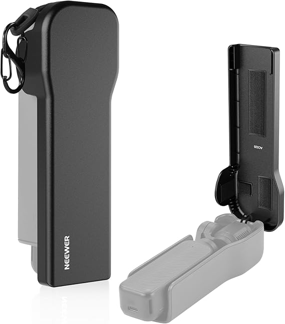 NEEWER Pocket 3 Protective Cover with Carabiner, Heavy Duty Shockproof Upper Hard Case Travel Hood Cap Compatible with DJI Osmo Pocket 3 Gimbal Screen Lens Protector Creator Combo Accessories, AC026