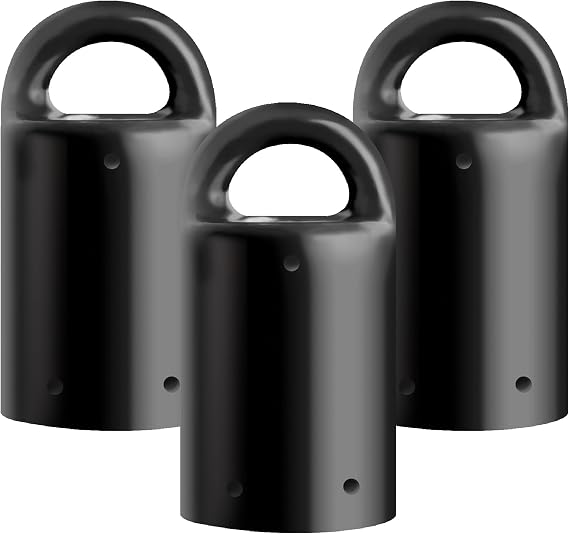 3 pack Heavy-Duty Neodymium Anti-Rust Magnet, Best for Magnetic Stud Finder / Key Organizer / Indoor and Outdoor Multi Uses, Black with Key Ring (SP-MPM3BK)