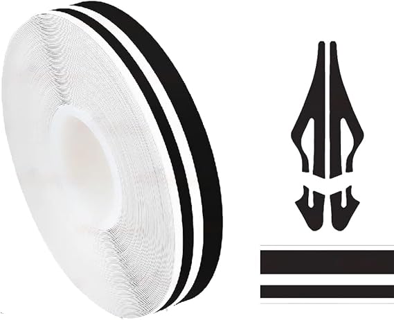 Pinstripe Tape, Vinyl Glossy Decals Pinstriping Tape, 32Ft, Black