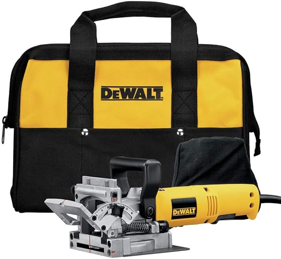 DEWALT Biscuit Joiner, 6.5 Amp, 10,000 RPM, Retractable 45 Degree Notch, for Depth Spots (DW682K)