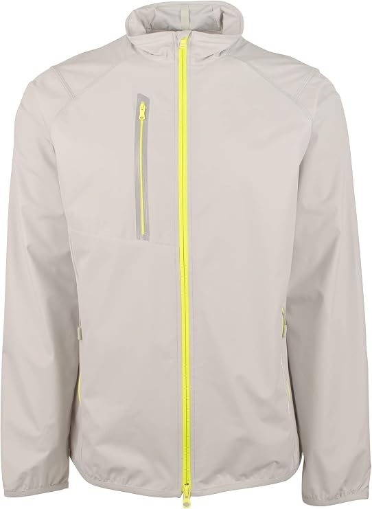 Polo Ralph Lauren RLX Men's Packable Golf Windbreaker Jacket, Grey (l)