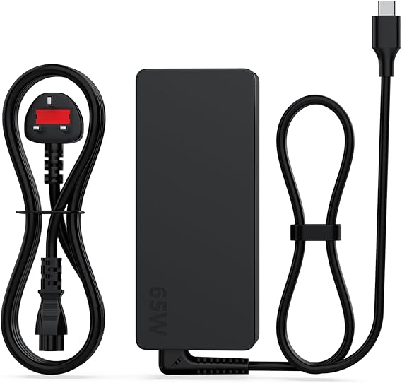 65W Charger Compatible with Lenovo IdeaPad 20V 3.25A USB-C UK Plug
