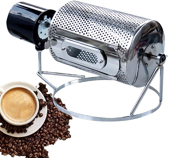 Coffee Bean Roaster, Drum Type Coffee Roaster Machine,with Visible Window and Stainless Steel Tray, for Grains Beans Peanuts Nuts