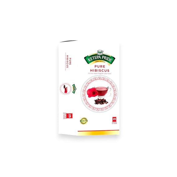 Ketepa Pride, Pure Hibiscus Tea, 25 Tea Bags, Natural Herbal Tea