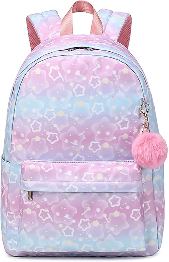 School Backpack for Girls and Boys Age 8+, Plain Backpack for 14 Inch Laptop, Water Repellent School Bags Casual Daypack for School Travel, Lightweight Rucksack for Teenage Girls