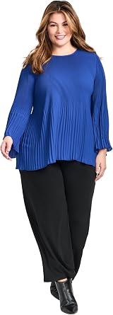 Avenue Women's Plus Size Jay Pleat Blouse