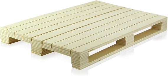 PACKNWOOD 210WP3020 - Wood Pallet - Rustic Wooden Serving Tray - Serve Meals and Snacks, for Home Decor - Strong Sturdy Wood Structure - (L:11.8 x W:7.9 x H:1.2in) - (Case of 16)