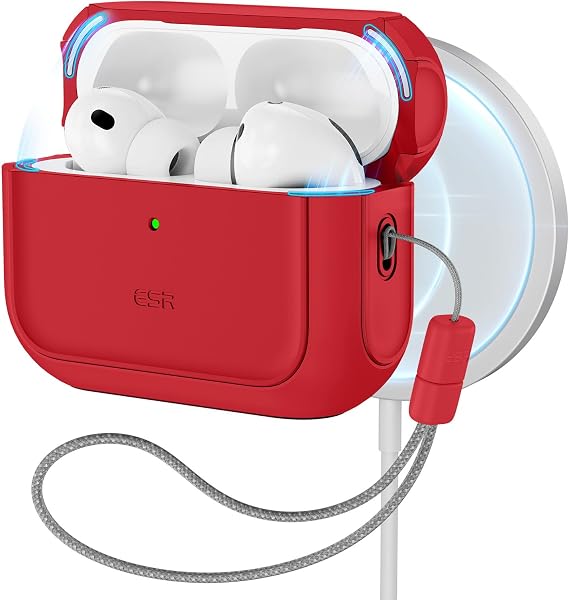 ESR for AirPods Pro 3 Case, Compatible with MagSafes, Red