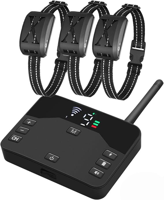 2-in-1 Wireless Dog Fence,Training Collar with Remote 2023 and Electric Fence for Ultimate Dog Safety and Freedom.Shock Collar for Large Dog,Shock Collar (1/2/3 Collars + Transmitter),for3dogs