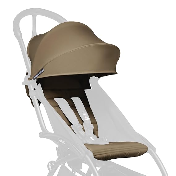 BABYZEN YOYO 6+ Color Pack, Toffee - Textiles Only: Seat Cushion, Matching Canopy & Zippered Back Pocket - Requires YOYO2 Frame (Sold Separately)