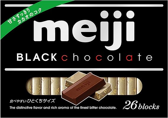 Meiji Chocolate Black Chocolate Box, 4.2 oz 120 g x 6 Boxes