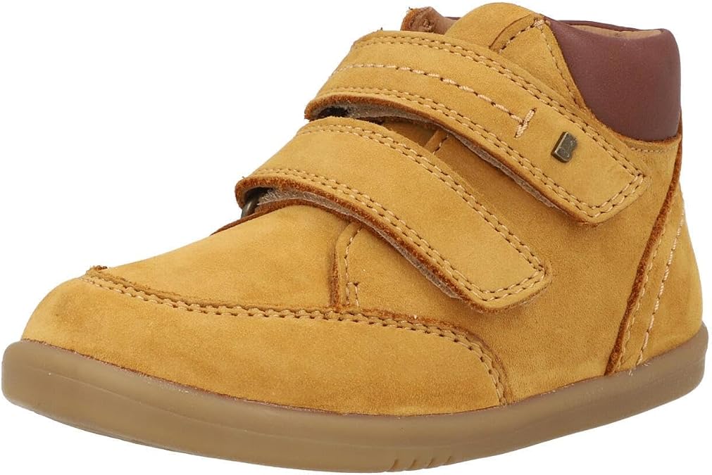 Bobux i-Walk Timber Boots Premium Nubuck Leather Oak Buff Adjustable Straps Padded Collar