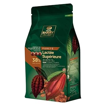 Cacao Barry Callebaut Lactee Superieure Milk Couverture Chocolate, Belgian, 38% Cacao, 5 kg, Kosher, Halal